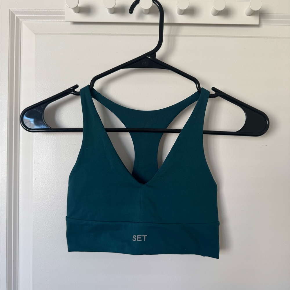 SET Active Teal Sports Bra/ Biker Short set